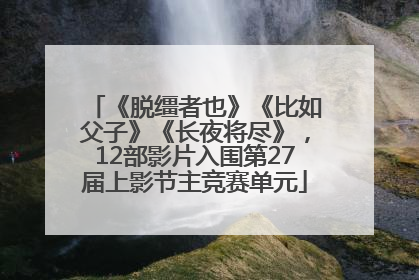 《脱缰者也》《比如父子》《长夜将尽》，12部影片入围第27届上影节主竞赛单元