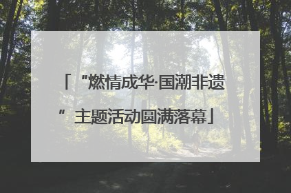“燃情成华·国潮非遗”主题活动圆满落幕