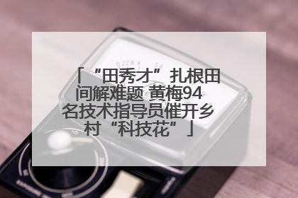 “田秀才”扎根田间解难题 黄梅94名技术指导员催开乡村“科技花”