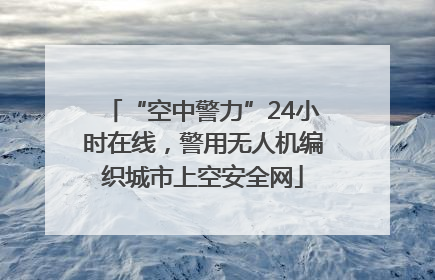 “空中警力”24小时在线，警用无人机编织城市上空安全网