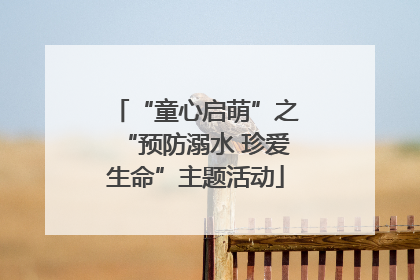 “童心启萌”之“预防溺水 珍爱生命”主题活动