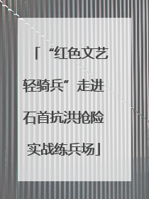 “红色文艺轻骑兵”走进石首抗洪抢险实战练兵场