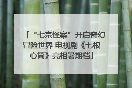 “七宗怪案”开启奇幻冒险世界 电视剧《七根心简》亮相暑期档