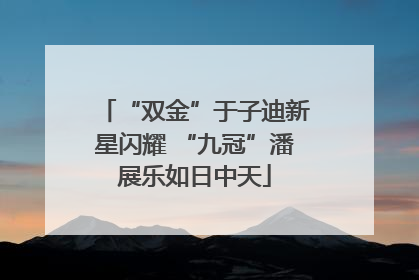“双金”于子迪新星闪耀 “九冠”潘展乐如日中天