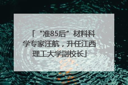 “准85后”材料科学专家汪航，升任江西理工大学副校长