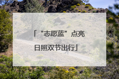 “志愿蓝”点亮日照双节出行
