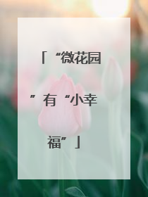 “微花园”有“小幸福”