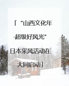 “山西文化年·超级好风光”日本采风活动在大同启动