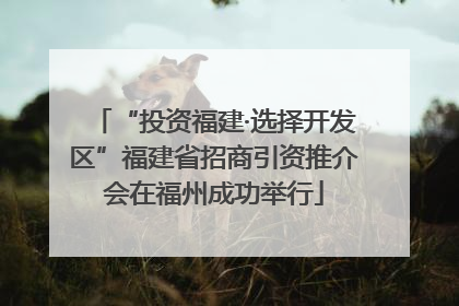“投资福建·选择开发区”福建省招商引资推介会在福州成功举行