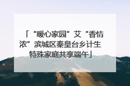“暖心家园”艾“香情浓”滨城区秦皇台乡计生特殊家庭共享端午