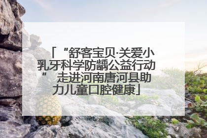“舒客宝贝·关爱小乳牙科学防龋公益行动” 走进河南唐河县助力儿童口腔健康
