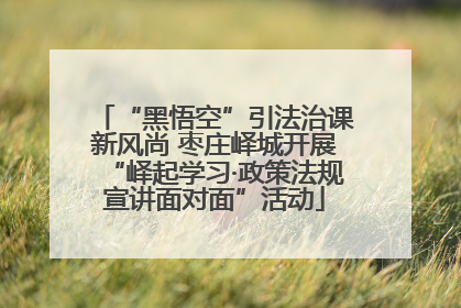 “黑悟空”引法治课新风尚 枣庄峄城开展“峄起学习·政策法规宣讲面对面”活动