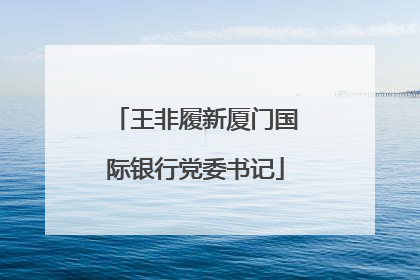 王非履新厦门国际银行党委书记