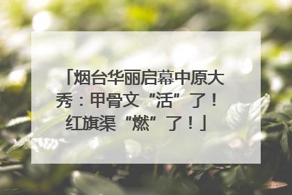 烟台华丽启幕中原大秀：甲骨文“活”了！红旗渠“燃”了！