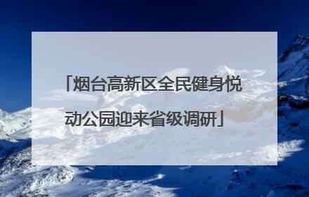 烟台高新区全民健身悦动公园迎来省级调研