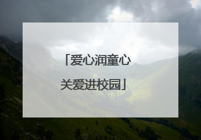 爱心润童心 关爱进校园