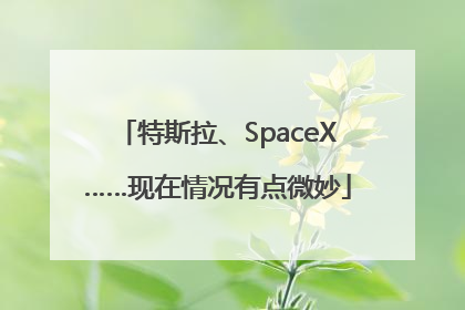 特斯拉、SpaceX……现在情况有点微妙
