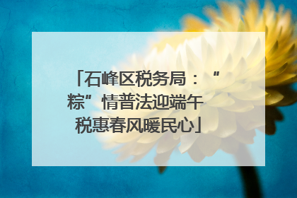 石峰区税务局：“粽”情普法迎端午 税惠春风暖民心