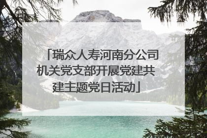 瑞众人寿河南分公司机关党支部开展党建共建主题党日活动