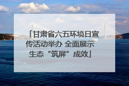 甘肃省六五环境日宣传活动举办 全面展示生态“筑屏”成效