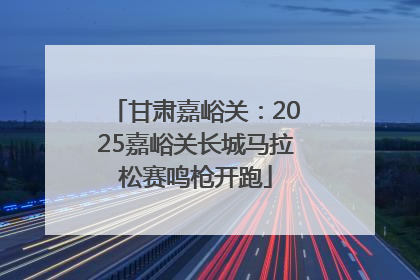 甘肃嘉峪关：2025嘉峪关长城马拉松赛鸣枪开跑