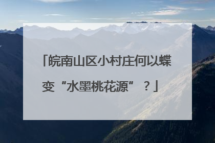 皖南山区小村庄何以蝶变“水墨桃花源”？