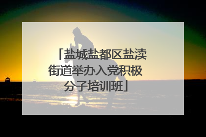 盐城盐都区盐渎街道举办入党积极分子培训班