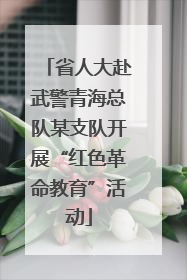 省人大赴武警青海总队某支队开展“红色革命教育”活动