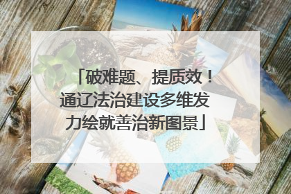 破难题、提质效！通辽法治建设多维发力绘就善治新图景