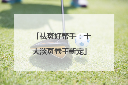 祛斑好帮手：十大淡斑卷王新宠