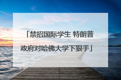 禁招国际学生 特朗普政府对哈佛大学下狠手