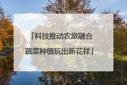 科技推动农旅融合 蔬菜种植玩出新花样