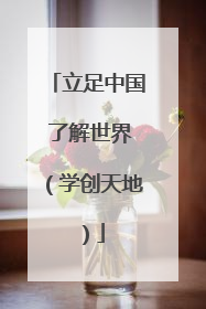 立足中国 了解世界（学创天地）