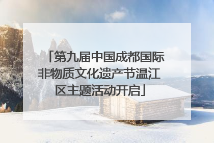 第九届中国成都国际非物质文化遗产节温江区主题活动开启