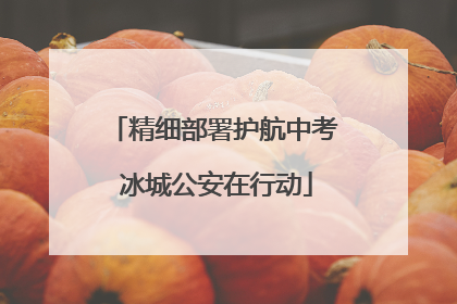 精细部署护航中考 冰城公安在行动