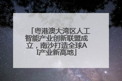 粤港澳大湾区人工智能产业创新联盟成立，南沙打造全球AI产业新高地