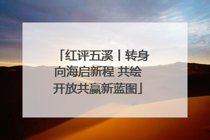 红评五溪丨转身向海启新程 共绘开放共赢新蓝图