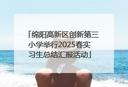 绵阳高新区创新第三小学举行2025春实习生总结汇报活动