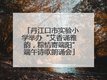 丹江口市实验小学举办“艾香诵雅韵，粽情寄端阳”端午诗歌朗诵会