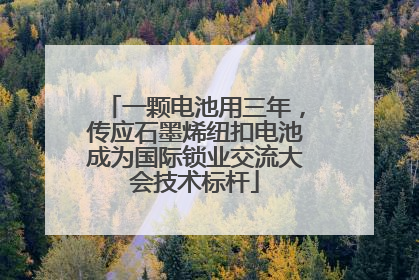 一颗电池用三年，传应石墨烯纽扣电池成为国际锁业交流大会技术标杆