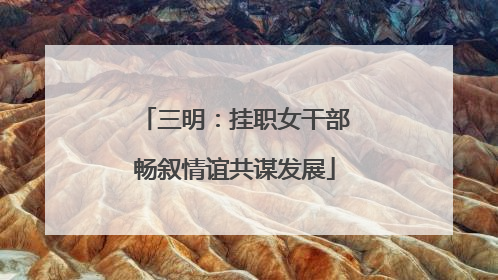 三明：挂职女干部畅叙情谊共谋发展