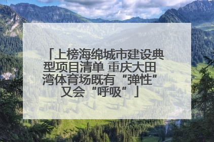 上榜海绵城市建设典型项目清单 重庆大田湾体育场既有“弹性”又会“呼吸”
