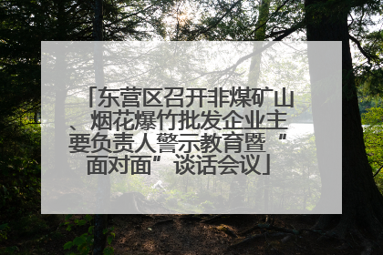 东营区召开非煤矿山、烟花爆竹批发企业主要负责人警示教育暨“面对面”谈话会议