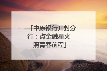 中原银行开封分行：点金融星火 照青春前程