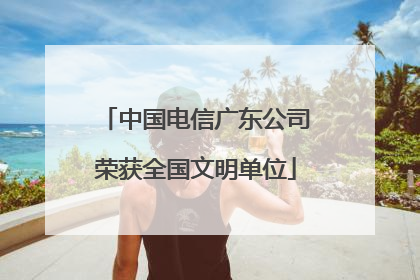 中国电信广东公司荣获全国文明单位