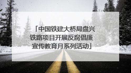 中国铁建大桥局盘兴铁路项目开展反腐倡廉宣传教育月系列活动