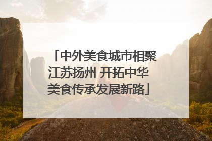 中外美食城市相聚江苏扬州 开拓中华美食传承发展新路