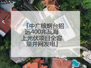 中广核烟台招远400兆瓦海上光伏项目全容量并网发电