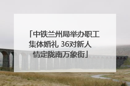 中铁兰州局举办职工集体婚礼 36对新人情定陇南万象街