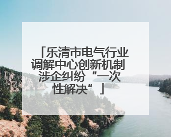 乐清市电气行业调解中心创新机制 涉企纠纷“一次性解决”